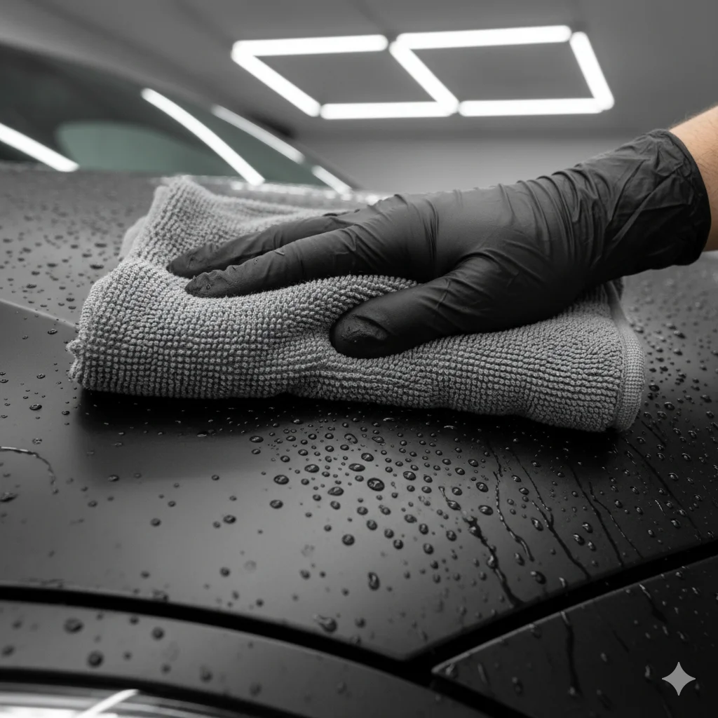 Matte Autofolie professionell pflegen