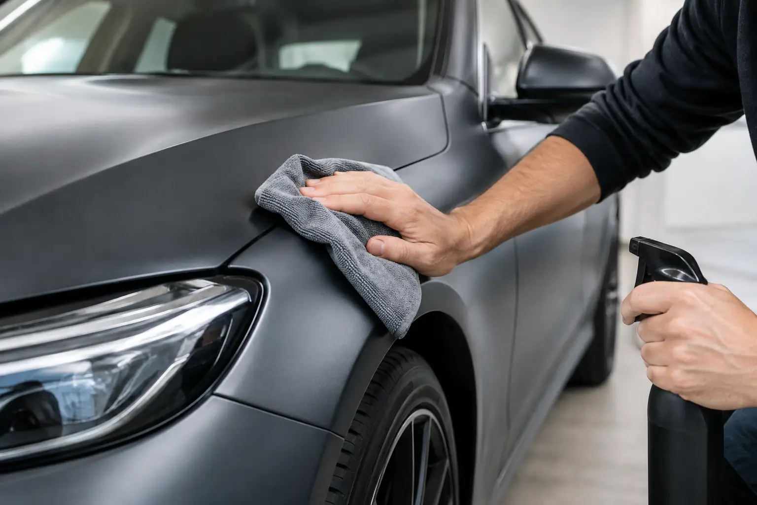 Matte Autofolie richtig pflegen und schützen